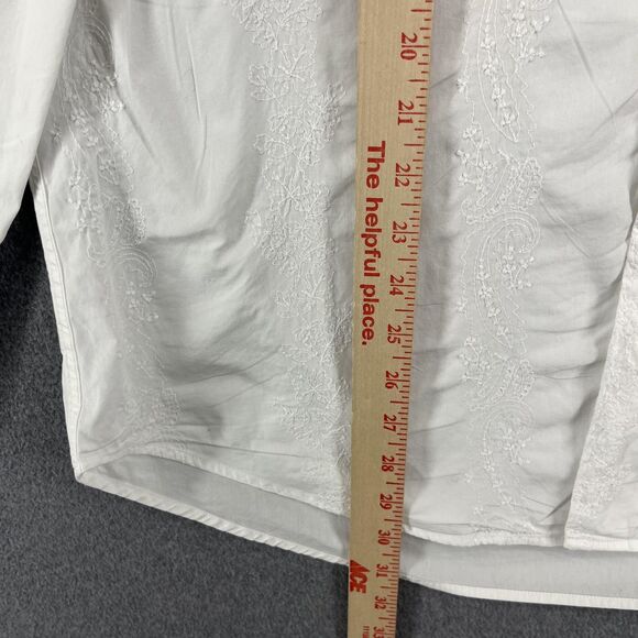 Consumers Guide Shirt Mens XL Long Sleeve Button Up‎ Embroidered Paisley Relaxed - Picture 7 of 16